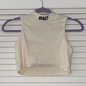 Japanese Brand One Spo mock turtleneck crop top